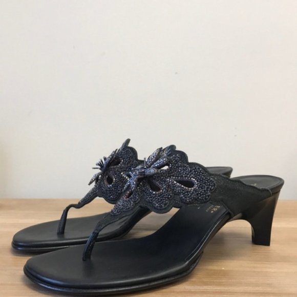 Donald J.Pliner VIAA Metallic Couture Beaded Leather Slippers - Picture 2 of 7